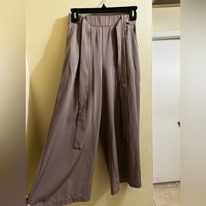Gray flowy dress pants